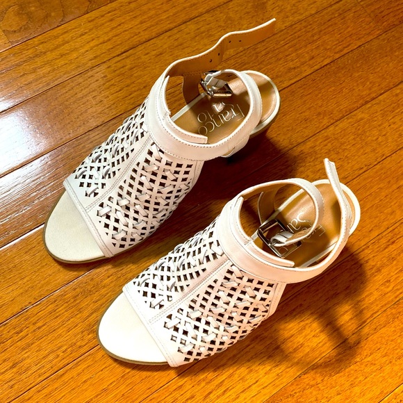 franco sarto white sandals